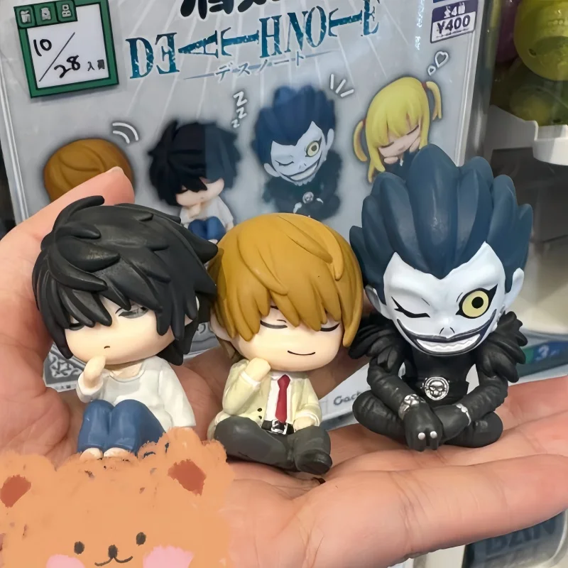 

Tomy Death Note Gashapon Capsule Toy Light Yagami L Misa Amane Ryuk Sitting Mini Figurine For Anime Collectors Desktop Decor