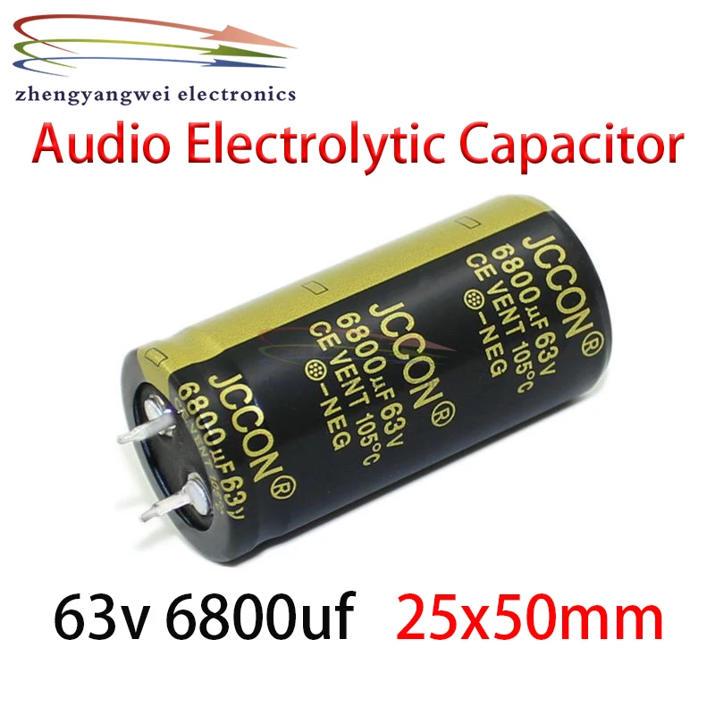 

25x50mm 10pcs 63v 6800uf 250v 680uf 450v 330uf black Audio Electrolytic Capacitor For Hifi Amplifier Low