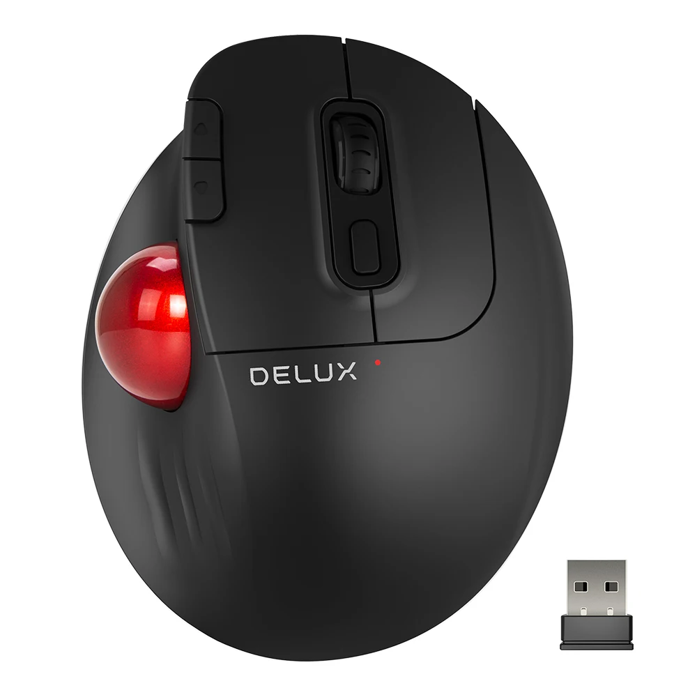 Del- mouse ergonomsem fio mtcom bluetooth, ball, tr, com 6 botões programmable, para laptop, tablet e pc