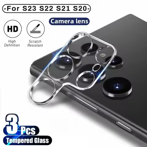 3Pcs Camera Lens Glass For Samsung Galaxy S24 S23 S22 S21 S20 Ultra Plus FE A53 A52 A12 A73 A54 Lens Screen Protector