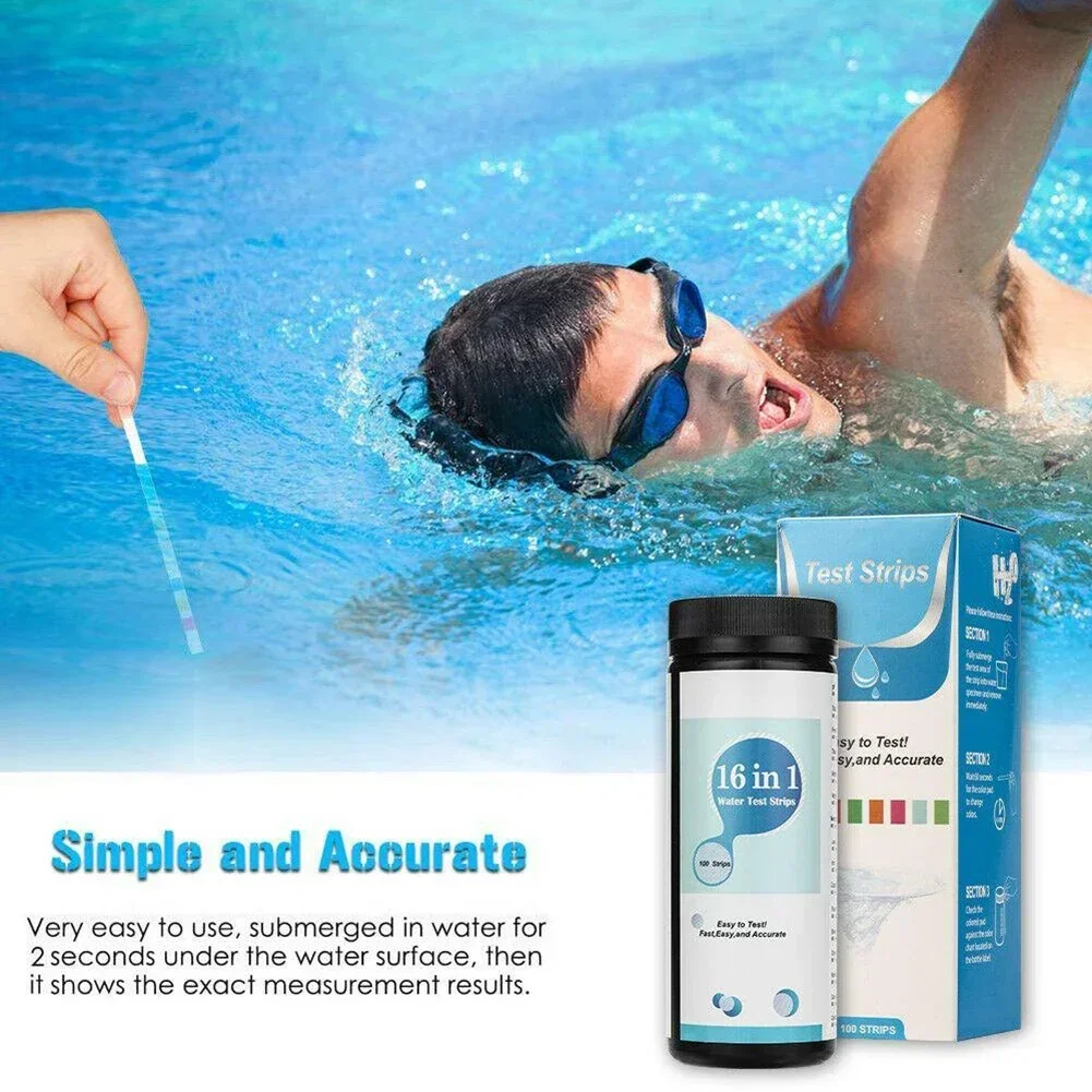 16 In 1 Drinking Water Test Kit Testing Strips For Hardness Chlorine Fluoride Trace Heavy Metals PH Balance Test Aquarium Water