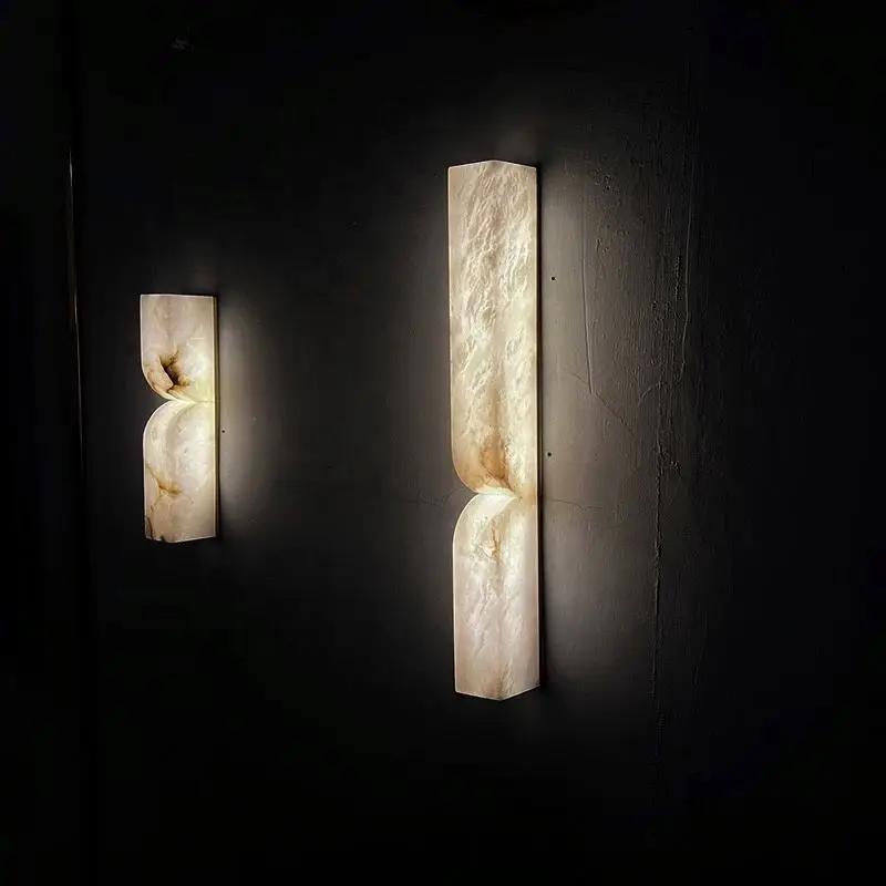 Modern American Design Alabaster Wall Light Custom Cheap Good Price LED Sconce for Hallway Bedroom Recessed Installation