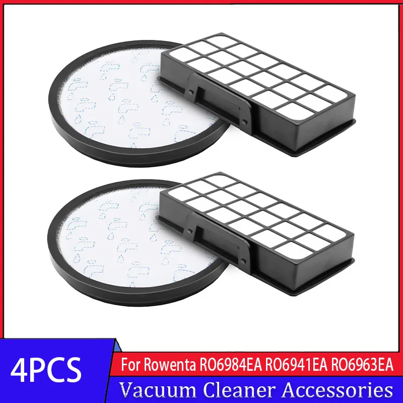 HEPA Filter Set For Rowenta X-Trem Power Cyclonic RO6984EA RO6941EA RO6963EA RO6921EA RO6971EA RO6993EA