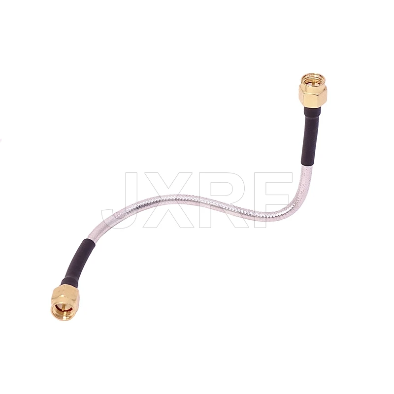 JX 10PCS SMA Male to SMA Male RG402 Coaxial Cable Connector Semi-rigid RG-402 Coax Pigtail 15CM fast shipping