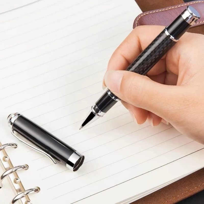 عالية الجودة الكلاسيكية ألياف الكربون قلم حبر جاف/الأسطوانة الكرة أقلام القرطاسية مكتب اللوازم المدرسية الكتابة الملء هدية القلم MB #3