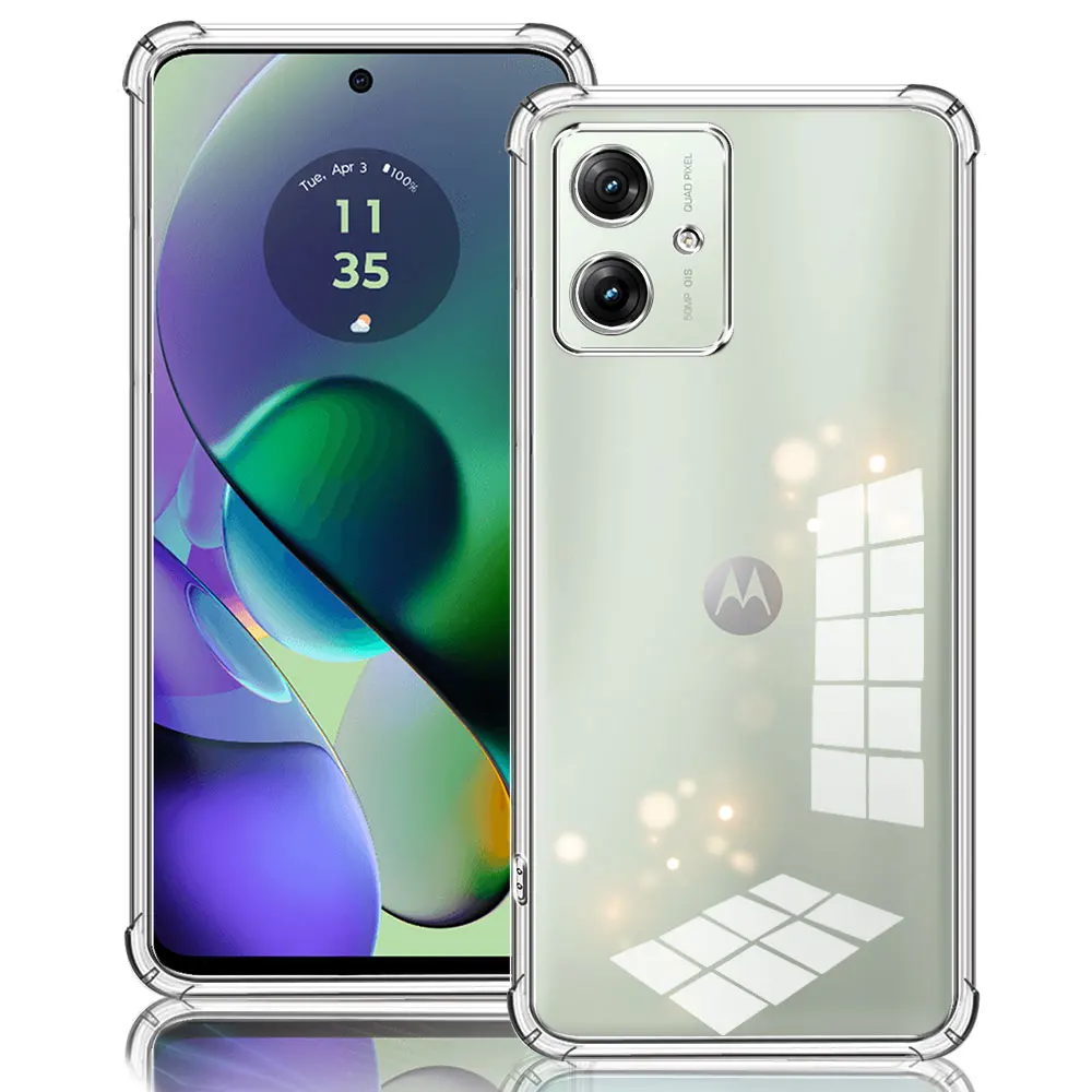 For Moto G54 G14 G24 G34 Airbag Shockproof Clear TPU Phone Case For Motorola Moto G24 G54 Power Soft Silicone Protect Back Cover