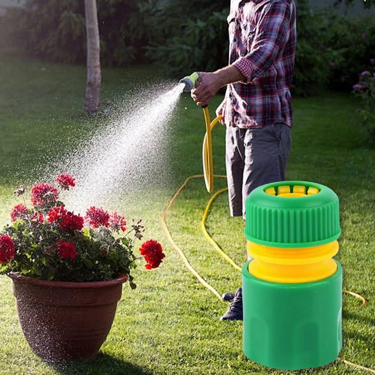 

12Pcs Practical Garden Hose Connectors Couplers and Adapters Set for 1/2 Inch Hoses for Hose Linking