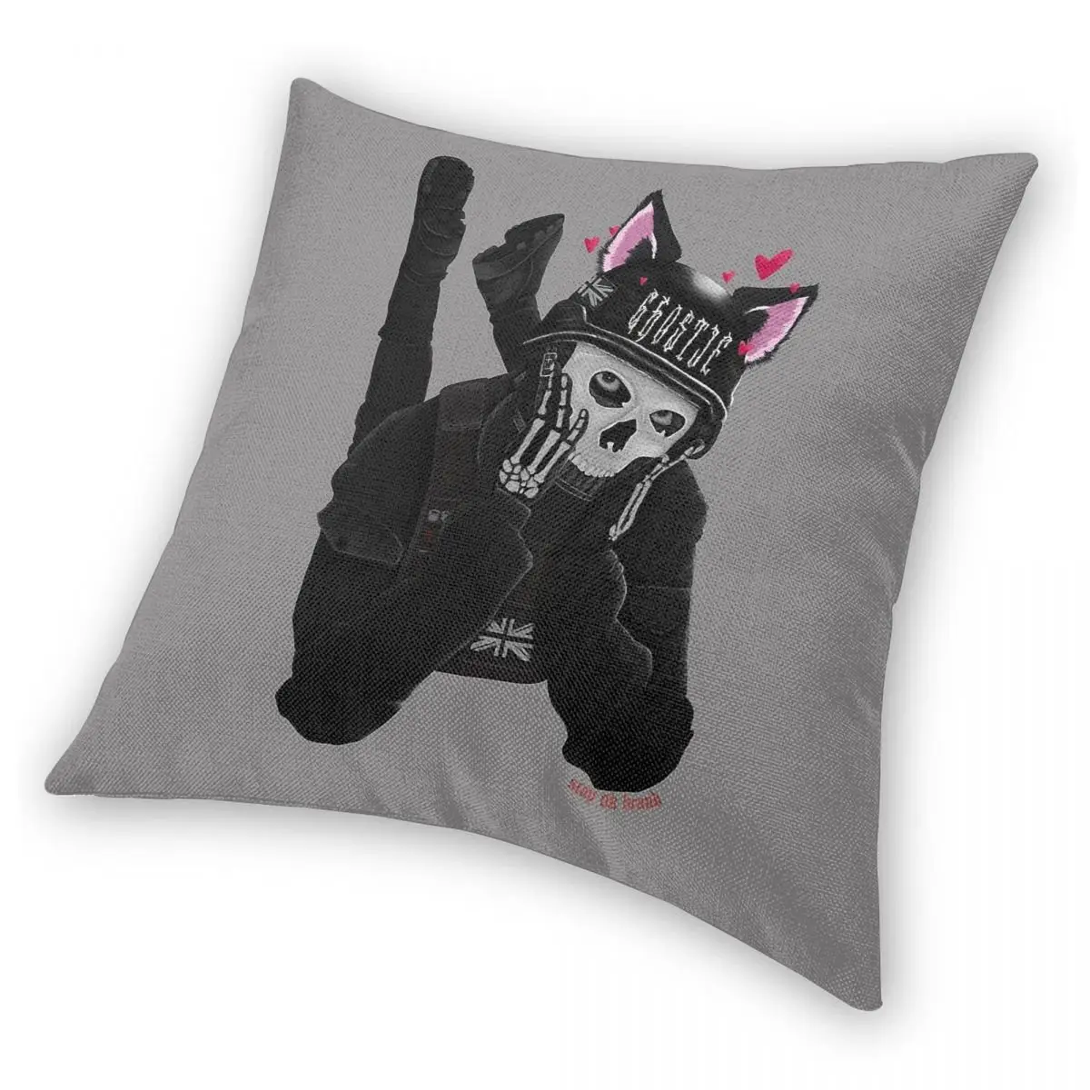 Call Of Duty Simon Ghost Riley Square Pillowcase Polyester Linen Velvet Creative Zip Decorative Throw Pillow Case Cushion Cover