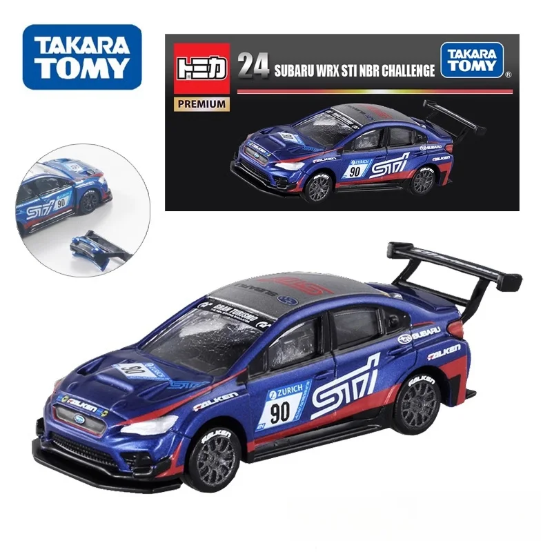 TAKARA TOMY simulation alloy model Black box flagship TP24 Subaru WRX Sports Rally car, boys' toy, children's holiday gift