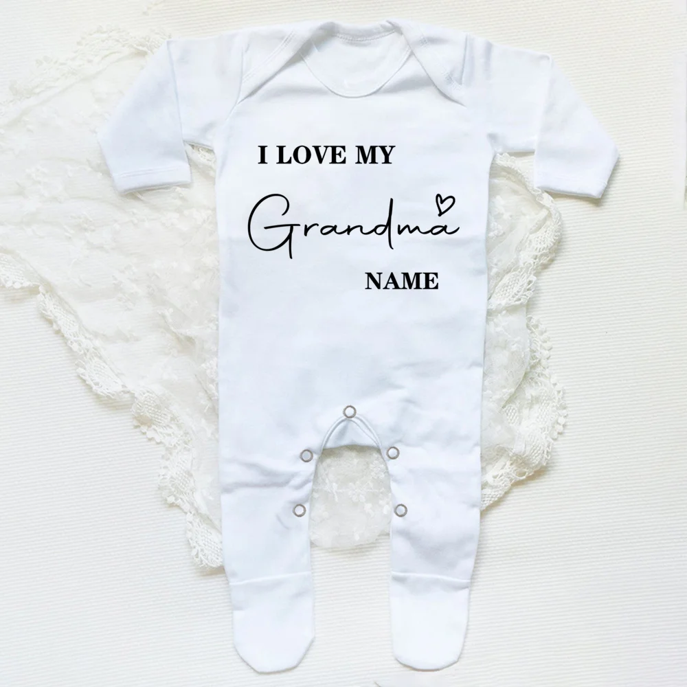 I Love My Auntie Baby Sleepsuit Personalised Babygrow Sleepsuit Newbron Coming Home Outfit Newborn Pregnancy Announcement Gift