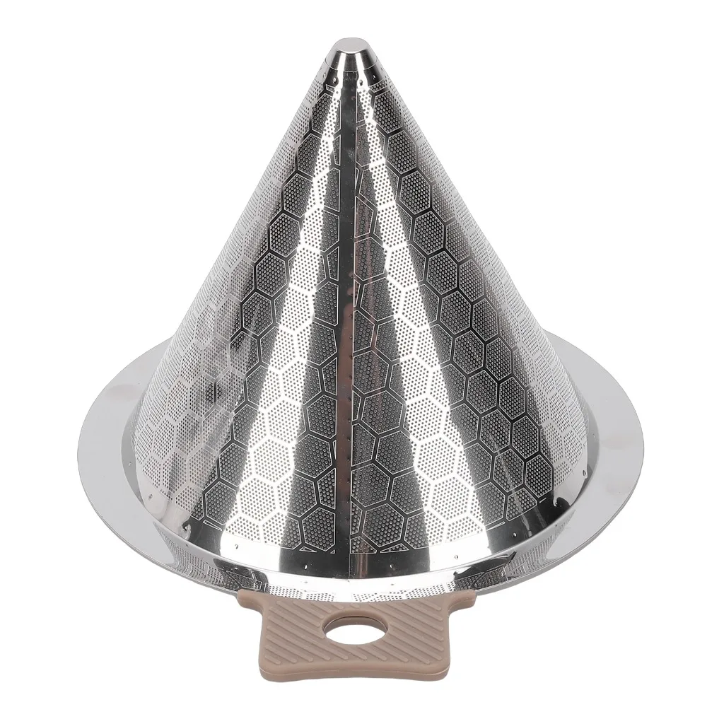 Large Capacity Pour Over Coffee Dripper Fine Mesh Durable Build Paperless Coffee Filter Enhanced Extraction