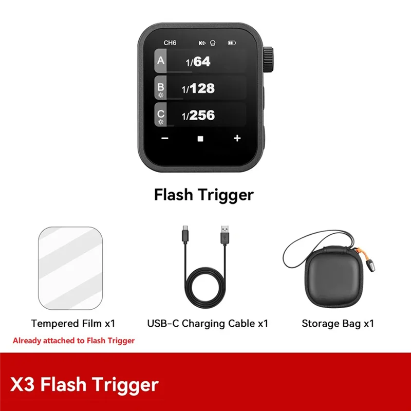 

-A32M For Godox X3 Flash Trigger Wireless Flashes Trigger TTL 2.4Ghz OLED Touch Screen Transmitter