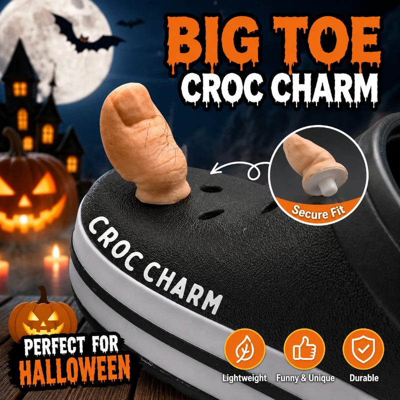 1Pcs Big Toe Slipper Decoration Thumbs Up Creative Hole Shoe Charm Funny Pin Halloween Accessory Sandals Imitation Spoof