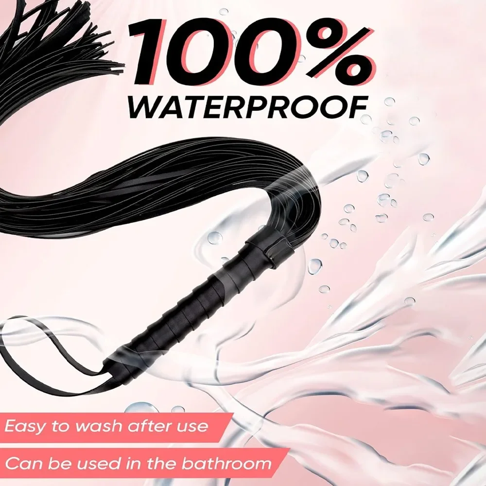 Faux Leather Pimp Whip Racing Riding Crop Party Flogger Queen Black Horse Riding Whip New image 6