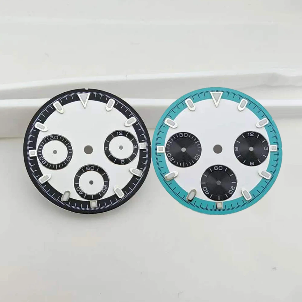 

New Vk63 Dial 29Mm Dial Modified Multifunctional Panda Dial With Green Glow Accessory Customization Logo