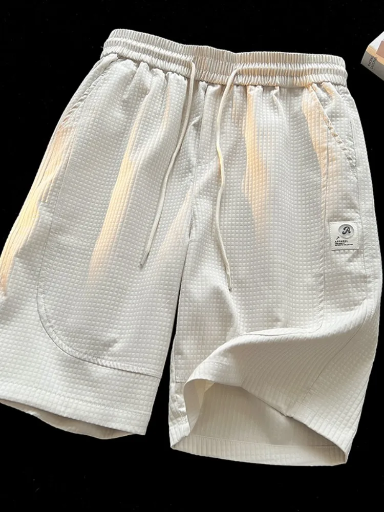

Men's Spor ort Pants Summer Thin Five-Quarter Casual Loose Straight-Cut Mid-Waist Breathable Qui-Dry Trendy Brand