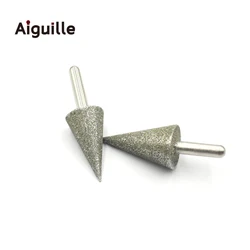 30 angle shank 6mm 80# Diamond Grinding Point Stone Jade Diamond Grinding Burr Peeling Grinding Point for Stone Metsal Working