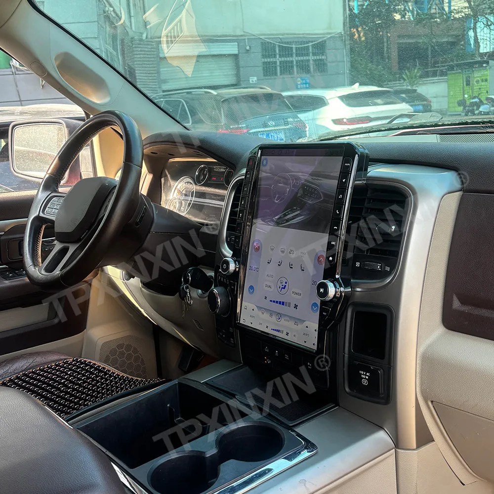 

14,5-дюймовое автомобильное радио на Android 14 для Dodge RAM 2013-2018 с HD сенсорным экраном, CarPlay, мультимедийным плеером и GPS-навигацией