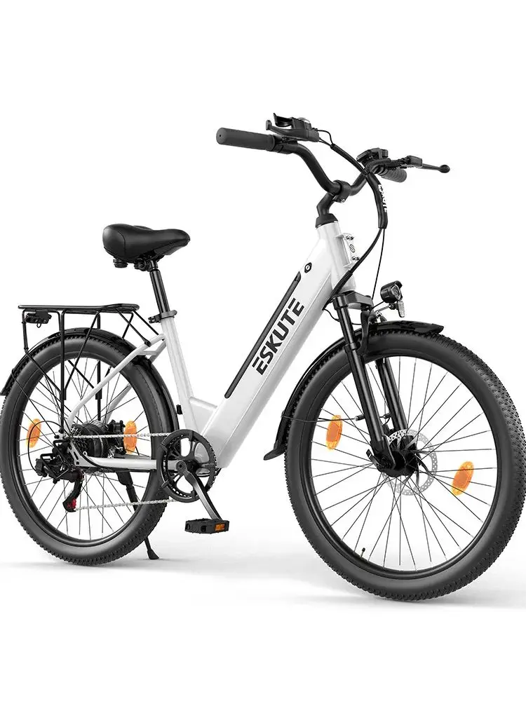 ESKUTE C100 PLUS Elektrofahrrad für Erwachsene, 250 W, E-City-Elektrofahrrad, Urban Commuter, 36 V, 13 Ah, Batterie, 26-Zoll-Reifen, E-Bike