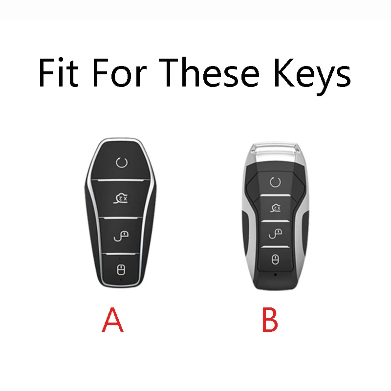 Zinc Alloy Key Case Cover for BYD Song Plus Atto 3 Han EV Tang DM Qin Seal Dolphin Holder Keychain Car Accessories