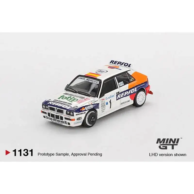 

Предпродажа MINIGT 1131 1:64 Lancia Delta HF 1993 Rallye Monte Carlo Integrale Evolmenu # 1, литая под давлением модель автомобиля, коллекция игрушек