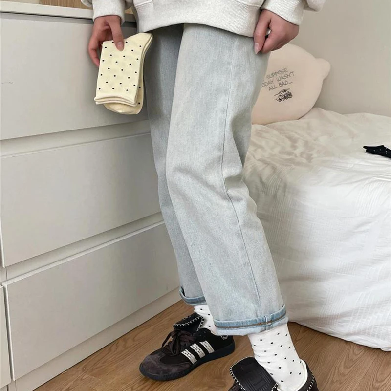 5/10 Paar Damen-Socken mit gerolltem Rand, gepunktet, mittlere Röhre, Frühling und Sommer, schweißabsorbierend, atmungsaktiv, süß, einfacher Stil, lässige Socken – Detail 8