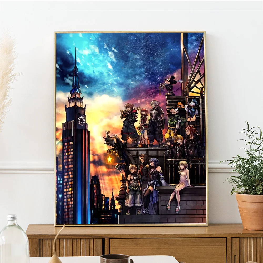 ملصقات Kinddoms Amine H-Hearts خمر ، مطبوعات ورقة بيضاء لاصقة ، ملصقات حائط فنية