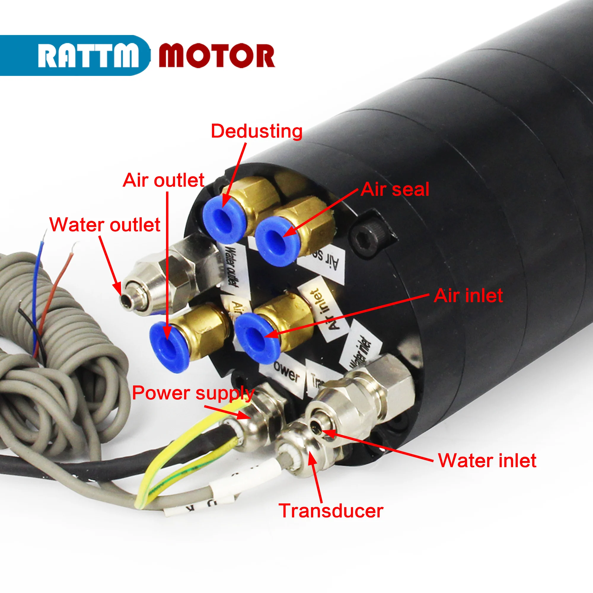 1.8KW ATC SPINDLE MOTOR ISO20 Automatic tool change PERMANENT POWER ELECTRIC SPINDLE 220V Metal Spindle motor FOR CNC MACHINE