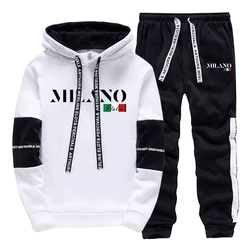 Italy Fashion Outfits for Men Autumn Daily Casual Sports Jogging Suit Urban Trend Hoodies 2pcs Set Male Home Outdoor Tracksuits
