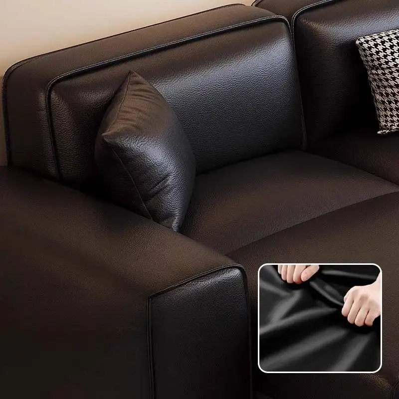 โซฟาห้องนั่งเล่นสีดำคลาสสิก สไตล์มินิมอลยุโรป นอร์ดิก โซฟาพัฟห้องนั่งเล่น โซฟาพักผ่อนทันสมัย เฟอร์นิเจอร์สำหรับบ้าน