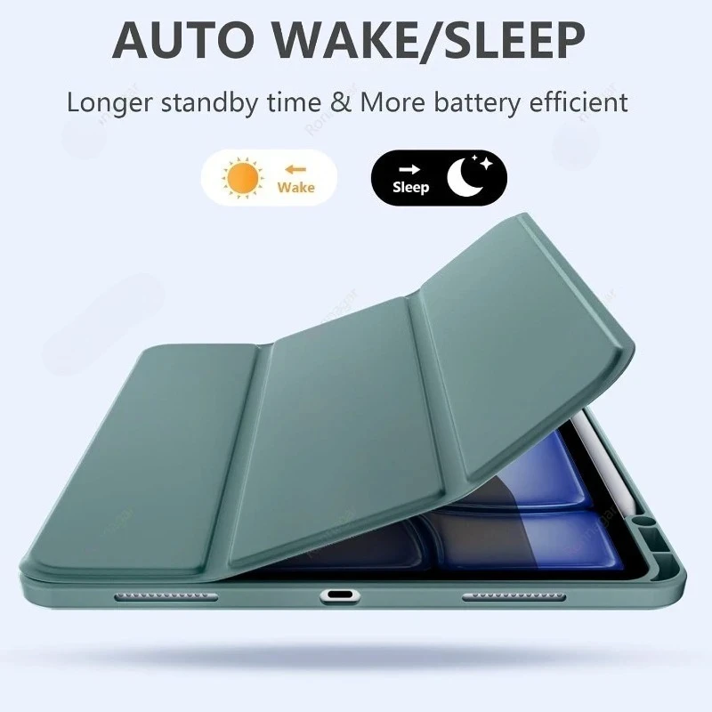 Mit Stifthalter-Hülle für IPad (A16) 11. Generation Air11 13 11 2025 2024 Pro11 12.9 13 Smart Case Air 3 4 5 10.9 7 8 9th 10.2 Funda