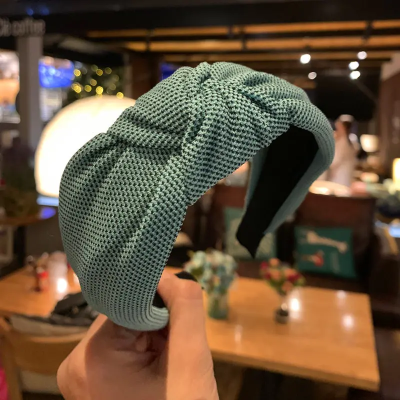 Hochwertiges Stoff-Haarband mit Knoten, breiter Kante, rutschfest, modisches Haar-Accessoire für Damen – Detail 6