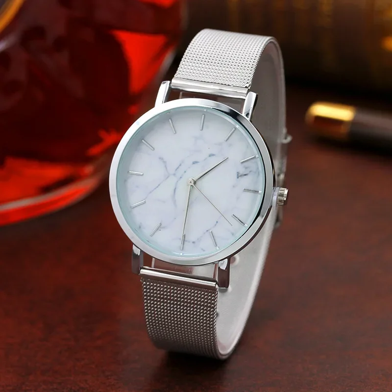 

2020fashionWomen Watches Fashion Marble Watch Women Casual Watches Stainless Steel Quartz Watches bayan kol saat montres femme