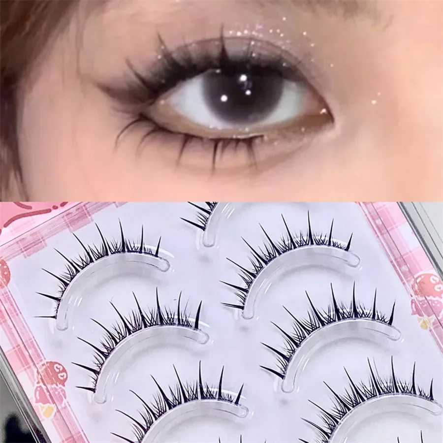 Cosmetics Natural Lashes Manga Full Strip Lashes Makeup Bulk Wholesale Dropshipping Eyelash Extension Lashes Mink Fluffy Cat Eye