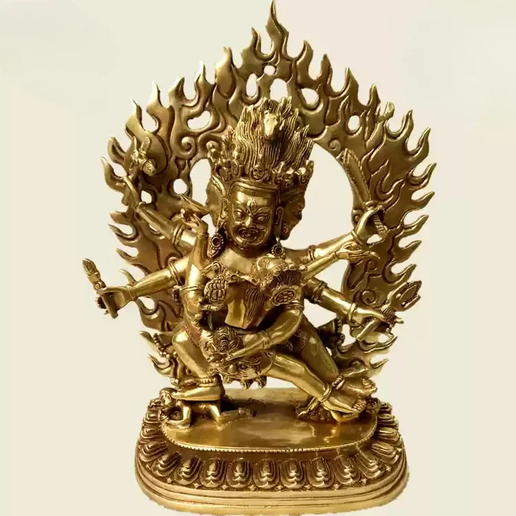 11 Inch Tibetan Buddhism Bronze Vajrayogini Statue Copper Vajravarahi Kalachakra Buddha Figure Home Fengshui Decor Gift