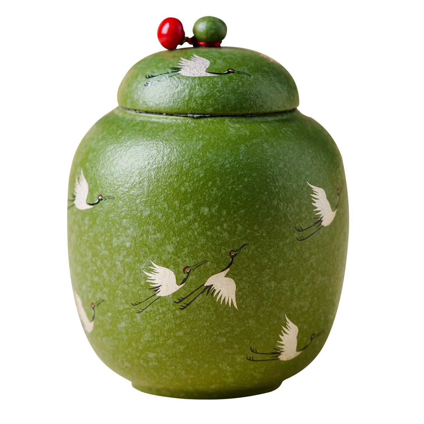 

DSA crane dance long sky tea pot ceramic tea storage sealed tank high-end set accessories tea storage tank warehouse