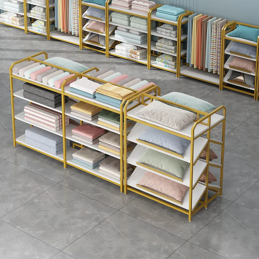 

Стеллаж для демонстрации домашнего текстиля Zhongdao: стеллаж для постельного белья, чехлов для диванов, наполнителей для одеял, подушек, комплектов из четырех предметов