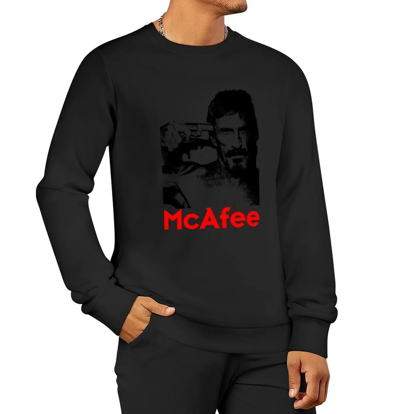 بلوفر McAfee ملابس على الطراز الكوري على الطراز الياباني ملابس جمالية للرجال سترة رجالية