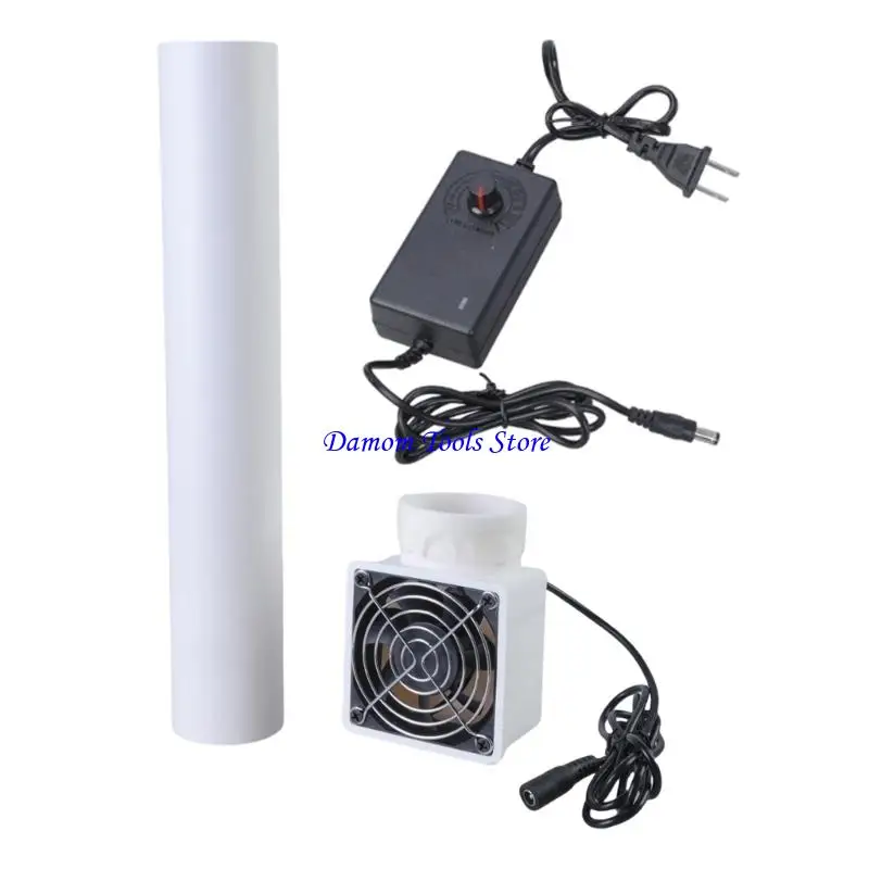 57BE Energy Efficient 12V Duct Fan 50mm/63mm/75mm For Wardrobe Shoe Cabinet Workshop Venting Continuous Operation Ventilation