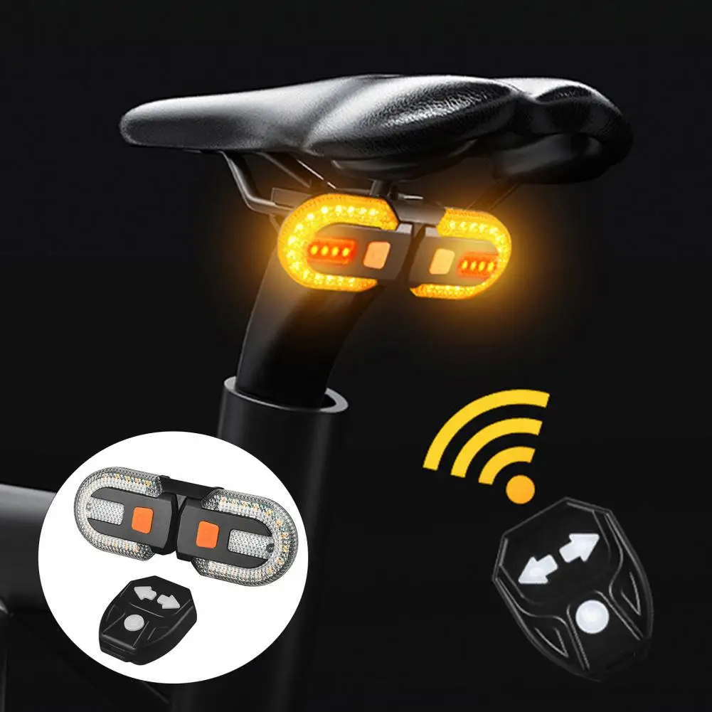 

1 Set Bike Taillight USB Rechargeable Waterproof Long Life Easy Installation Fast Charging Night Lighting Wireless LED Warning L