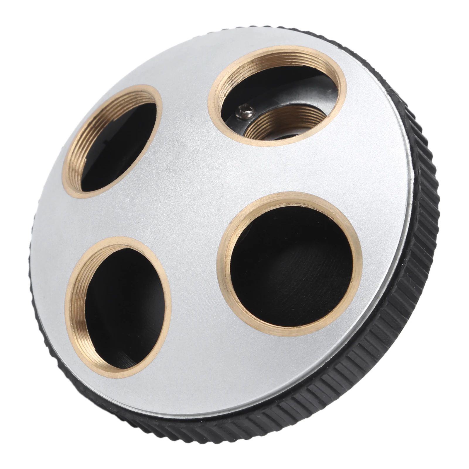 Microscope 4‑Hole Adapter Objective Lens Revolving Nosepiece Converter with RMS Interface Microscope Revolving Nosepiece