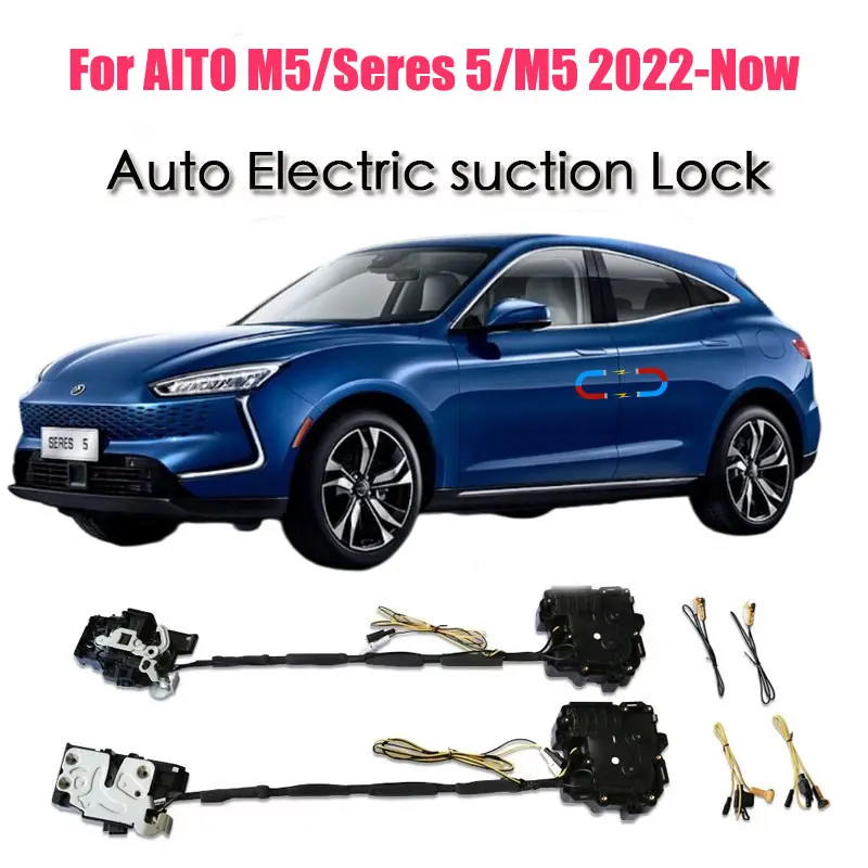 For AITO M5/Seres 5/M5 2022-Now Car Soft Close Door Latch Pass Lock Actuator Auto Electric Absorption Suction Silence Closer