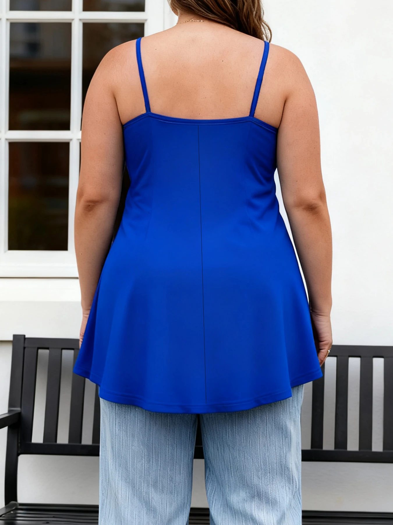 Plus Size Solid Cami Top Loose Button Sleeveless Casual Women Vest