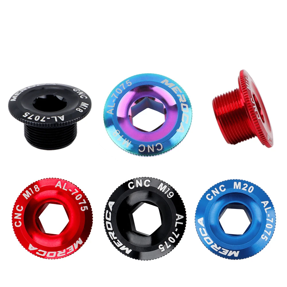 Q827 Mountain Bike Crank Cover Bb Shaft Scre Aluminum Alloy Cnc Mountain Bike Color Tooth Plate Crank ScrewM18 M20 IXF M19