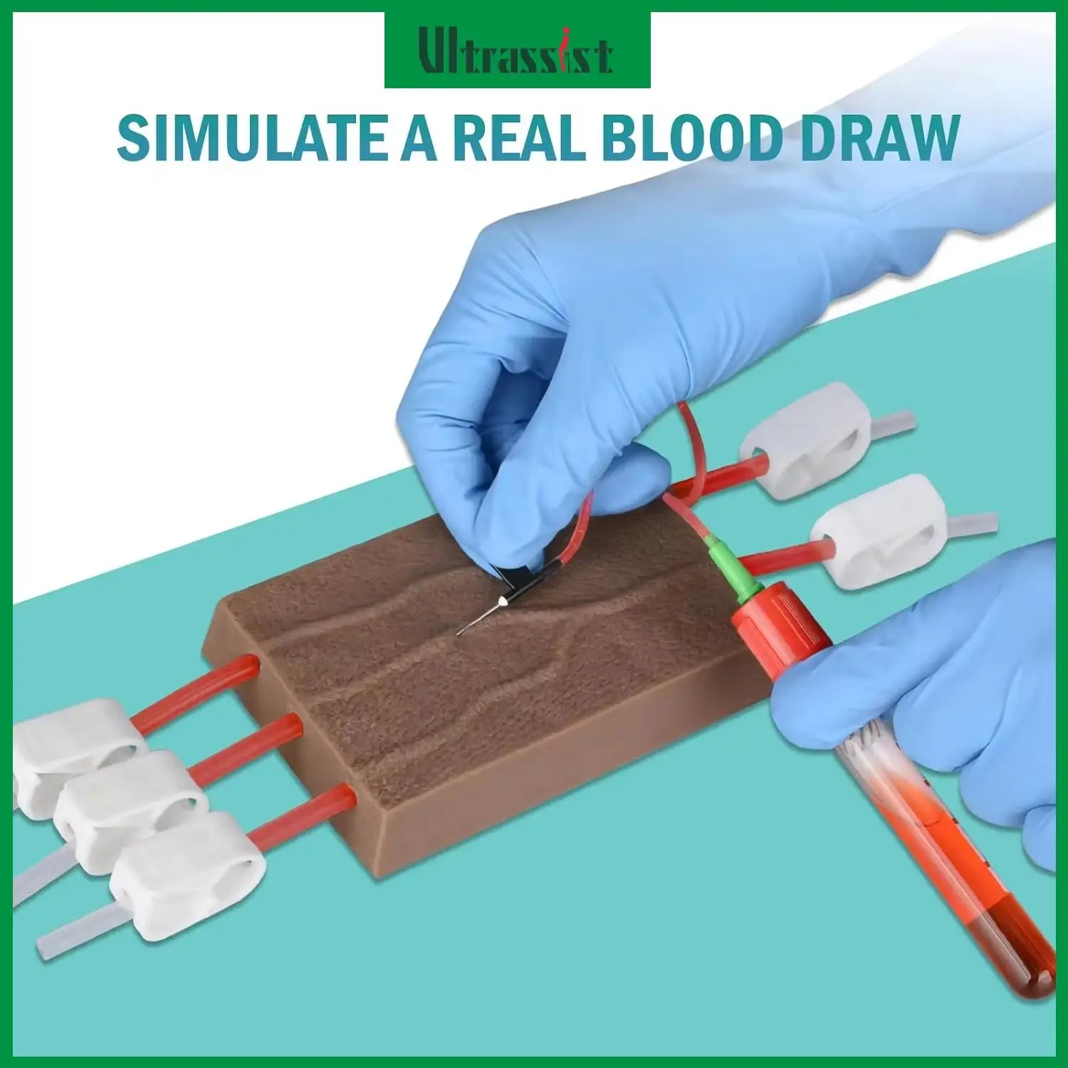 Ultrassist Venipuncture Practice Pad IV Injection Model Simulated Dermatoglyph & Raised Vein for Nursing Student Train & Educate