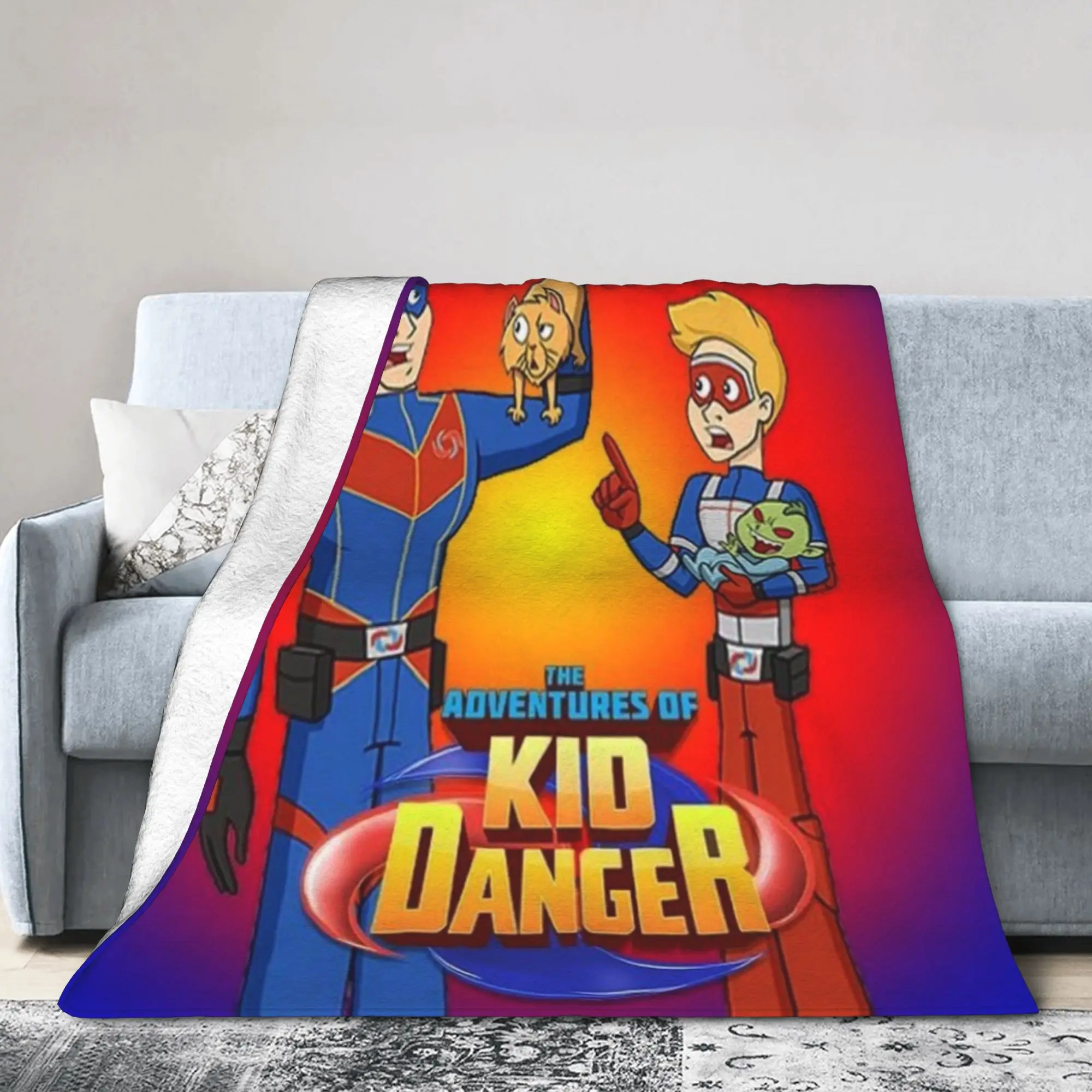 Captain Henry And Kid Danger  Blanket Super Soft Fleece Novelty Gift  Throw Blankets Plush Thin Quilt