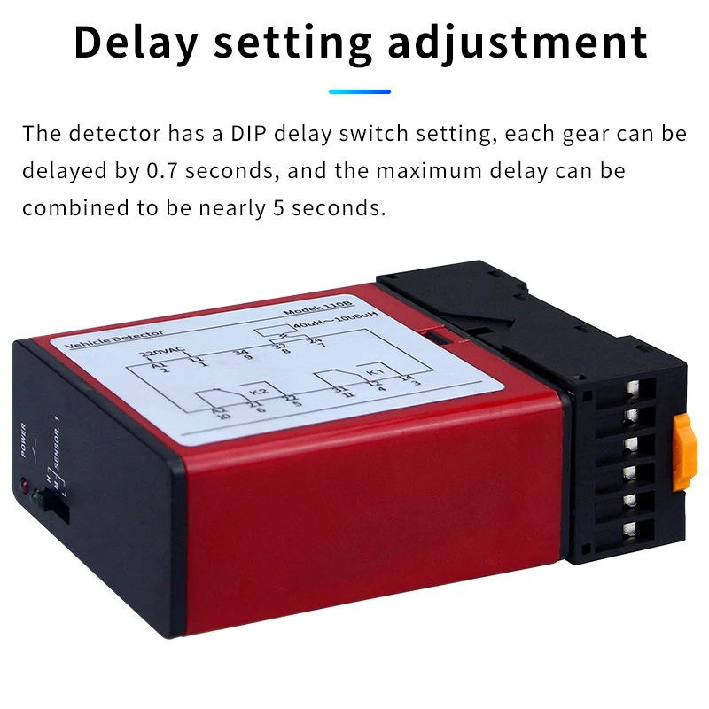 Parking Lot Sensing Vehicle Detector, Site Sensing Pole Coil Single Channel Vehicle Inspection Microwave 110B 24V Barrier Gate