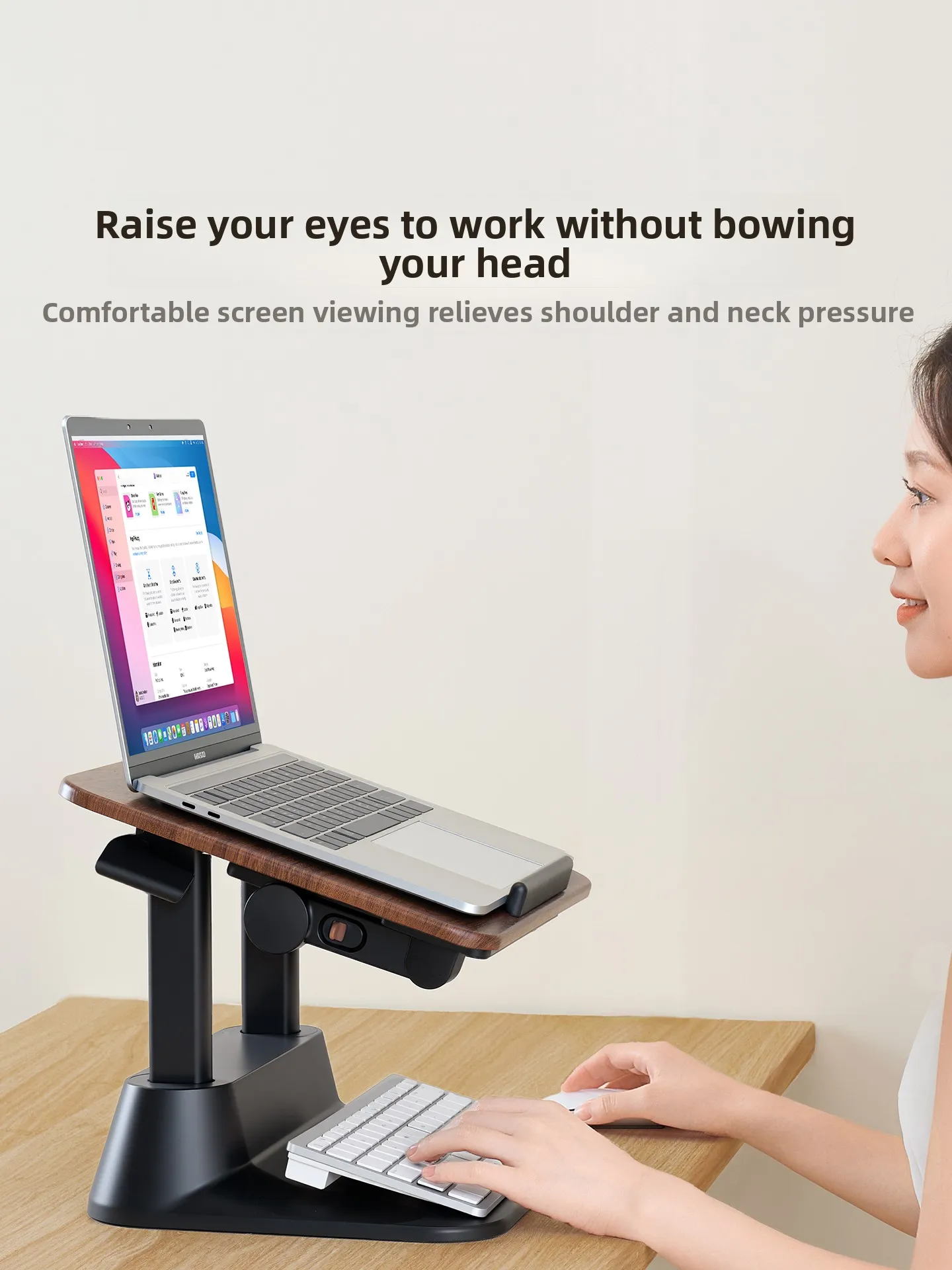 Adjustable Laptop Stand Riser Portable Ergonomic Desktop Holder for Office Home