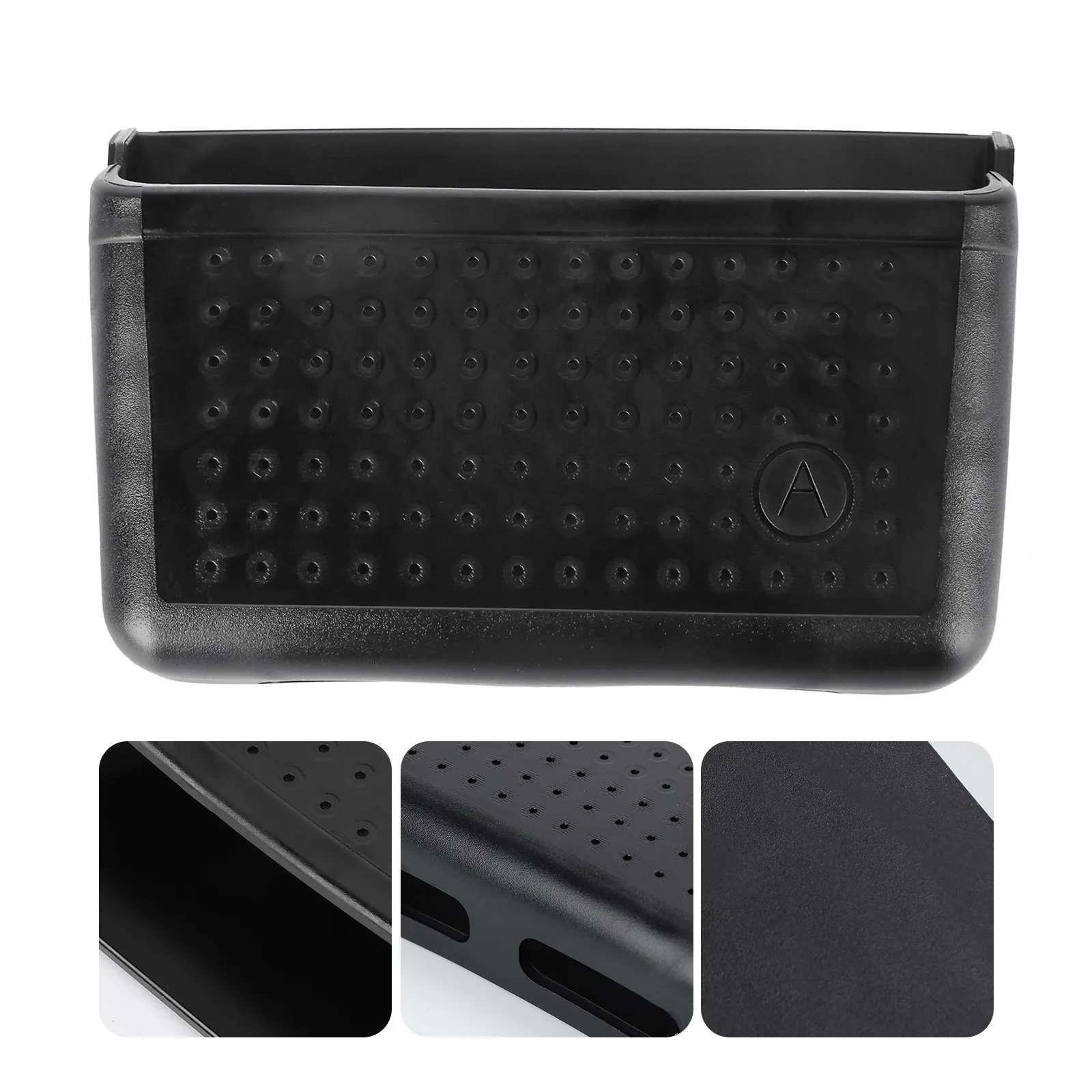 Car Auto Dashboard Center Console Organizer Box Storage Holder for Phones Tablets Essentials Premium Plastic Lightweight Black