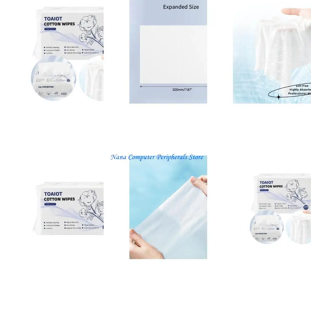 

F68C Pack из 100 супер впитывающих ворс бесплатно чистящие салфетки для очистки хлопкового полотенца для